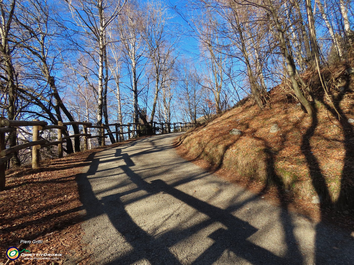 16 Si sta bena al sole salendo la strada agrosilvopastorale.JPG